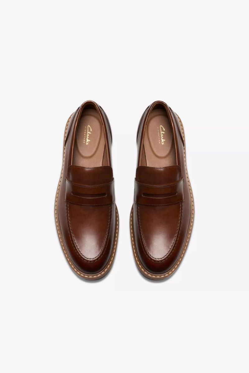 Clarks Aldwin Step Min Tan Leather Shoe