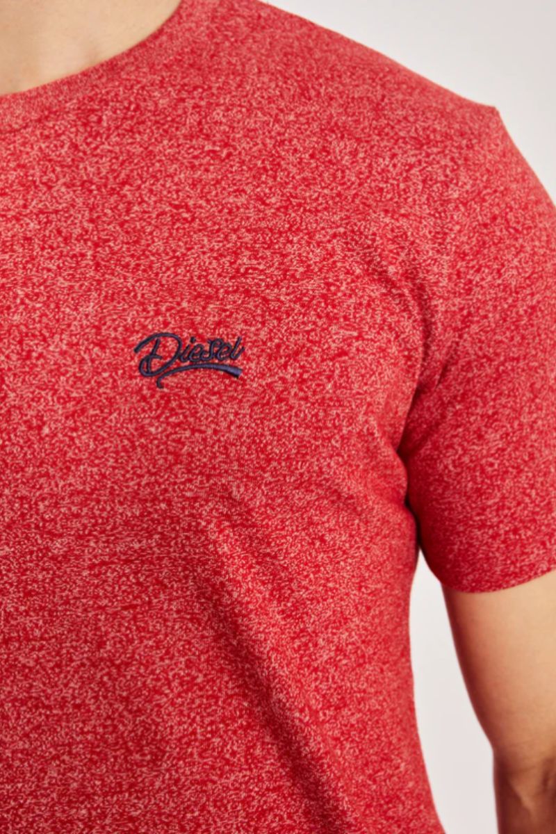 Diesel Basic Sky O Neck T-Shirt Cherry