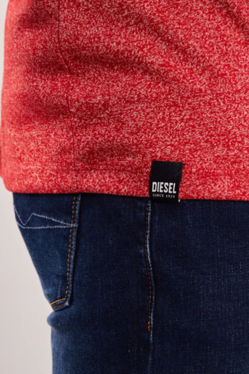 Diesel Basic Sky O Neck T-Shirt Cherry