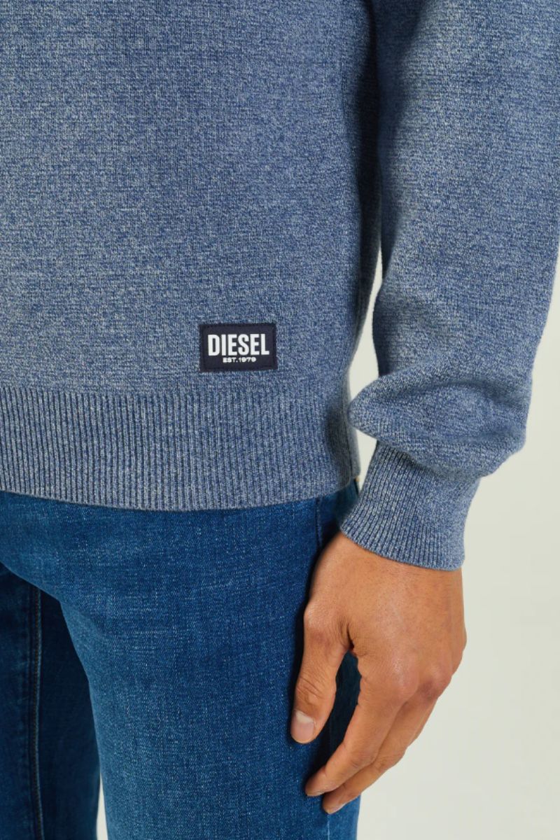 Diesel Colter Half Zip Knit Snorkel Blue
