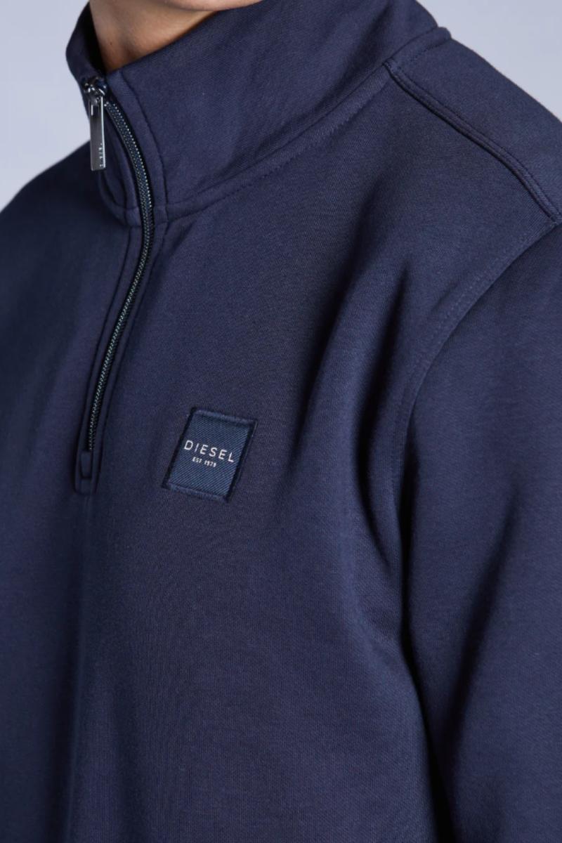Diesel Dax 1/2 Zip Sweatshirt Salute Navy