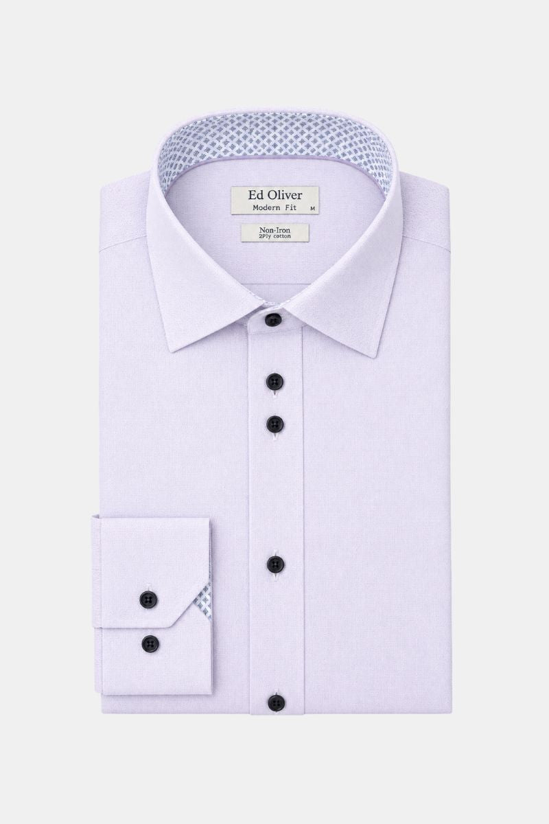 Ed Oliver Gerard Modern Fit Shirt Lilac