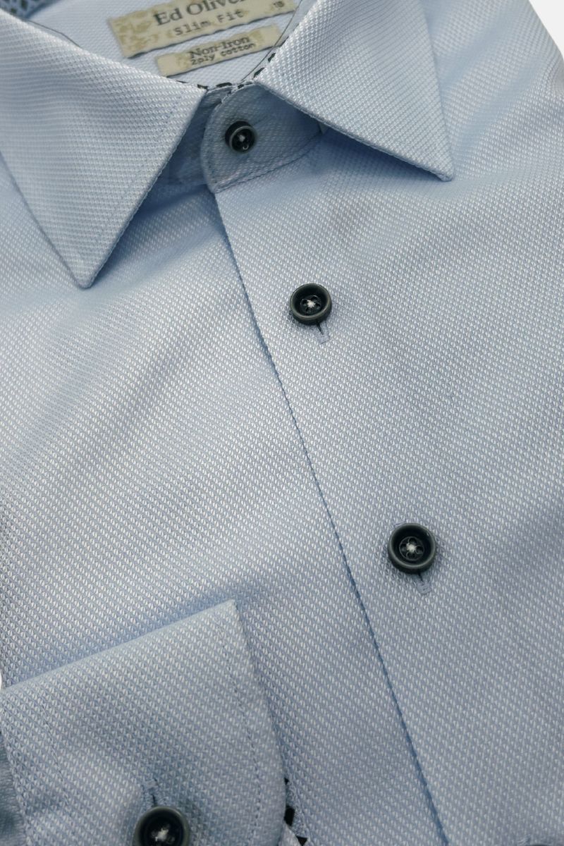 Ed Oliver Slim Fit Shirt Sky Blue