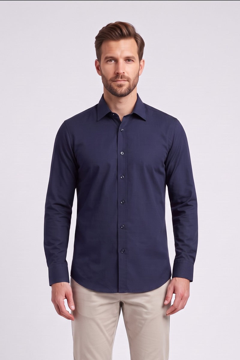 Ed Oliver Tapered Fit Shirt Navy