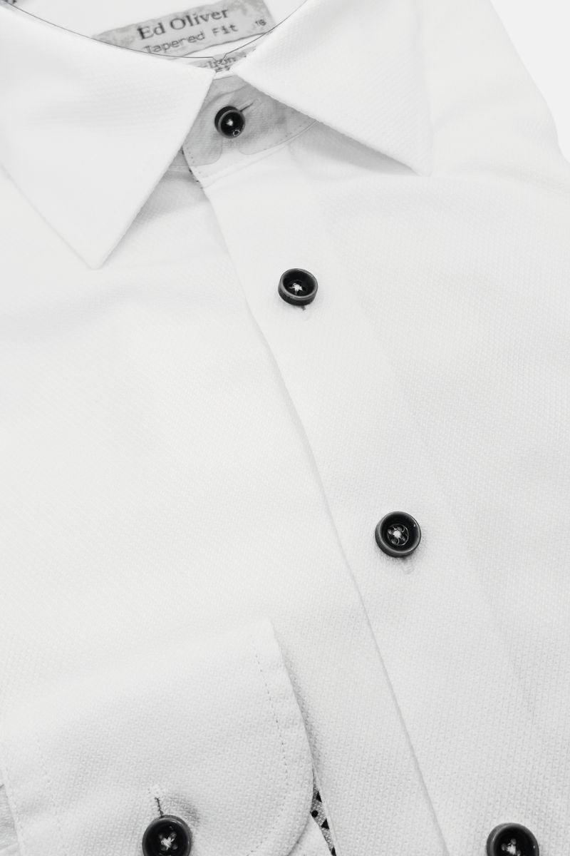 Ed Oliver Tapered Fit Shirt White
