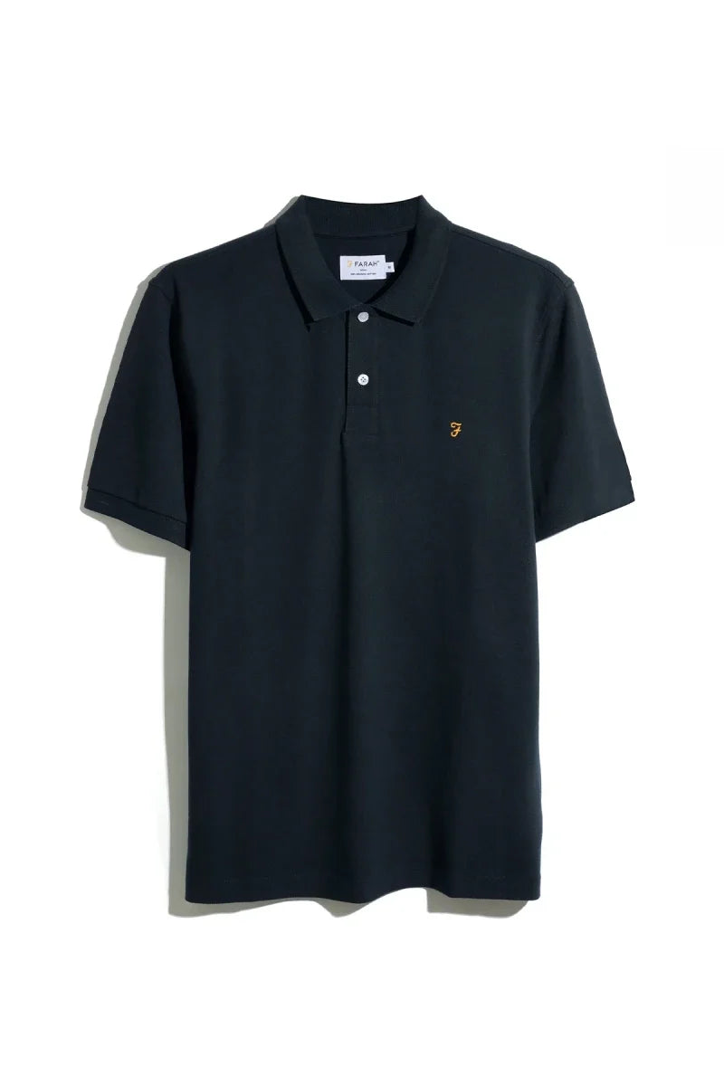 Farah Cunningham Short Sleeve Polo Shirt True Navy
