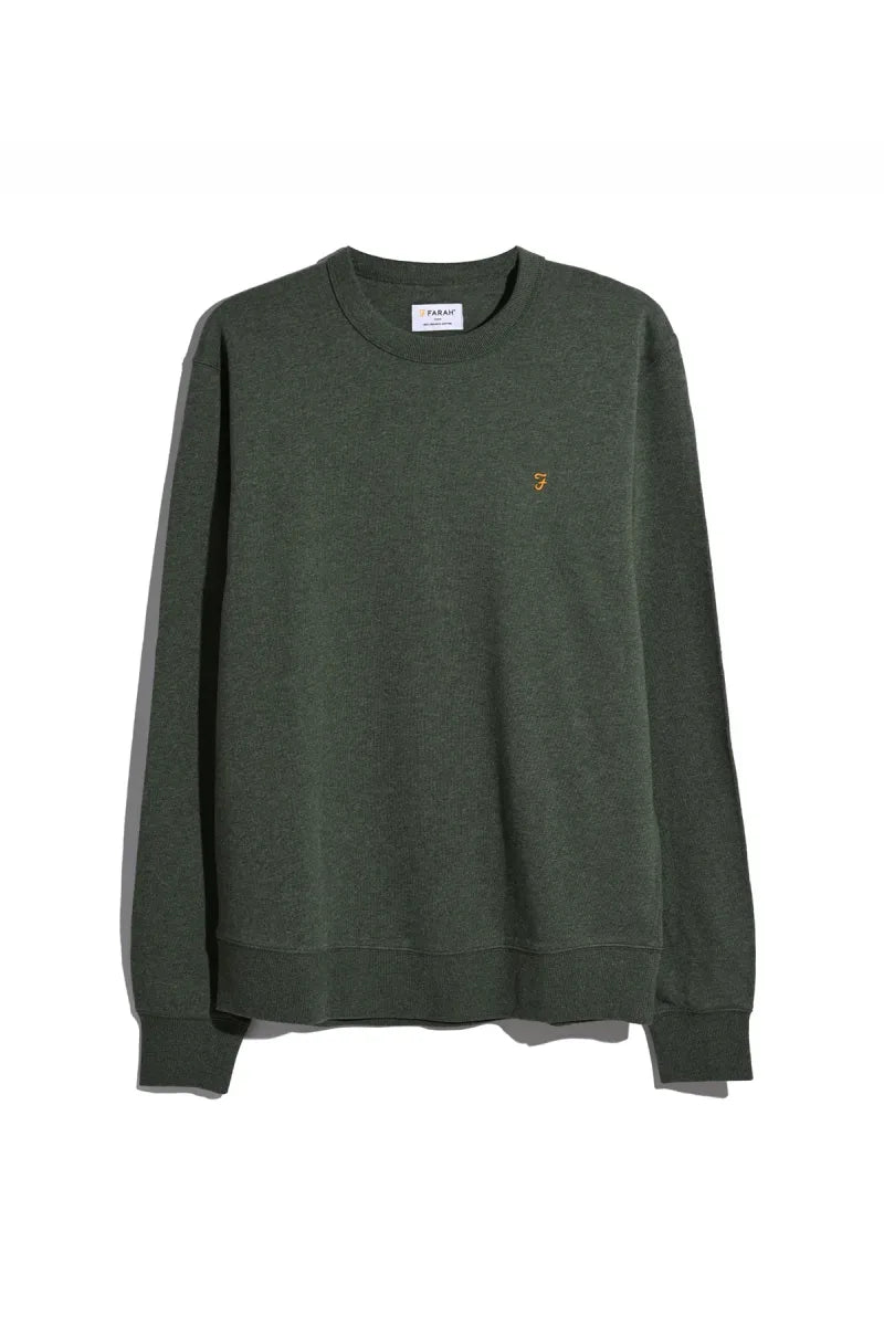 Farah Hemming Crew Neck Sweatshirt Rosemary Marl
