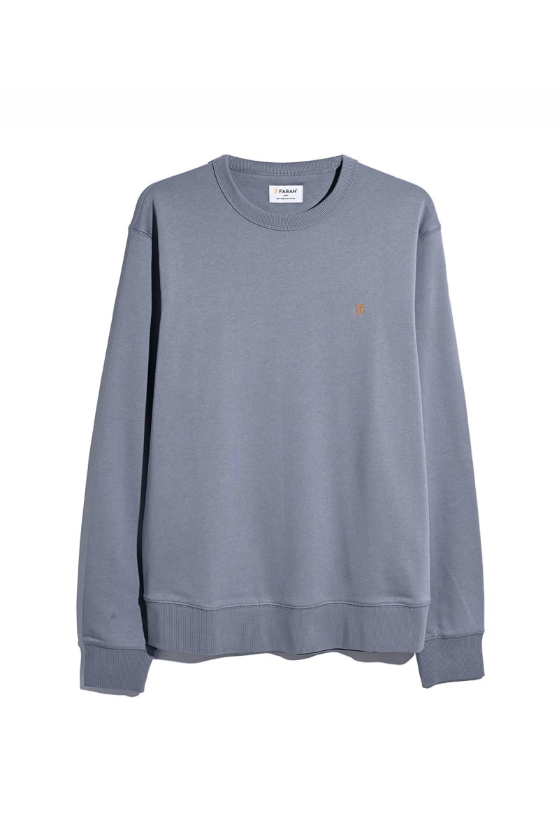 Farah Hemming Crew Neck Sweatshirt Icelandic Blue