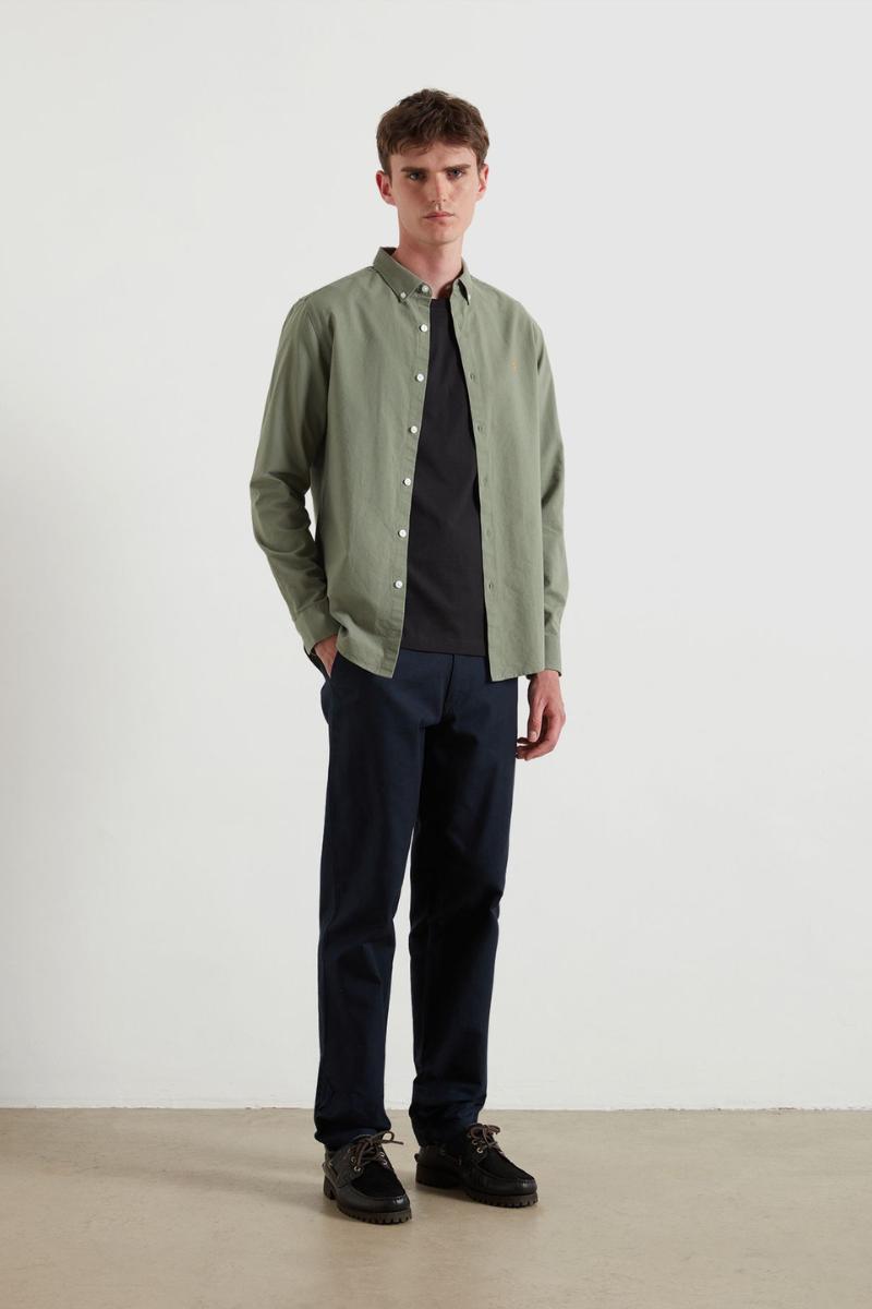 Farah Brewer Slim Shirt Tarragon