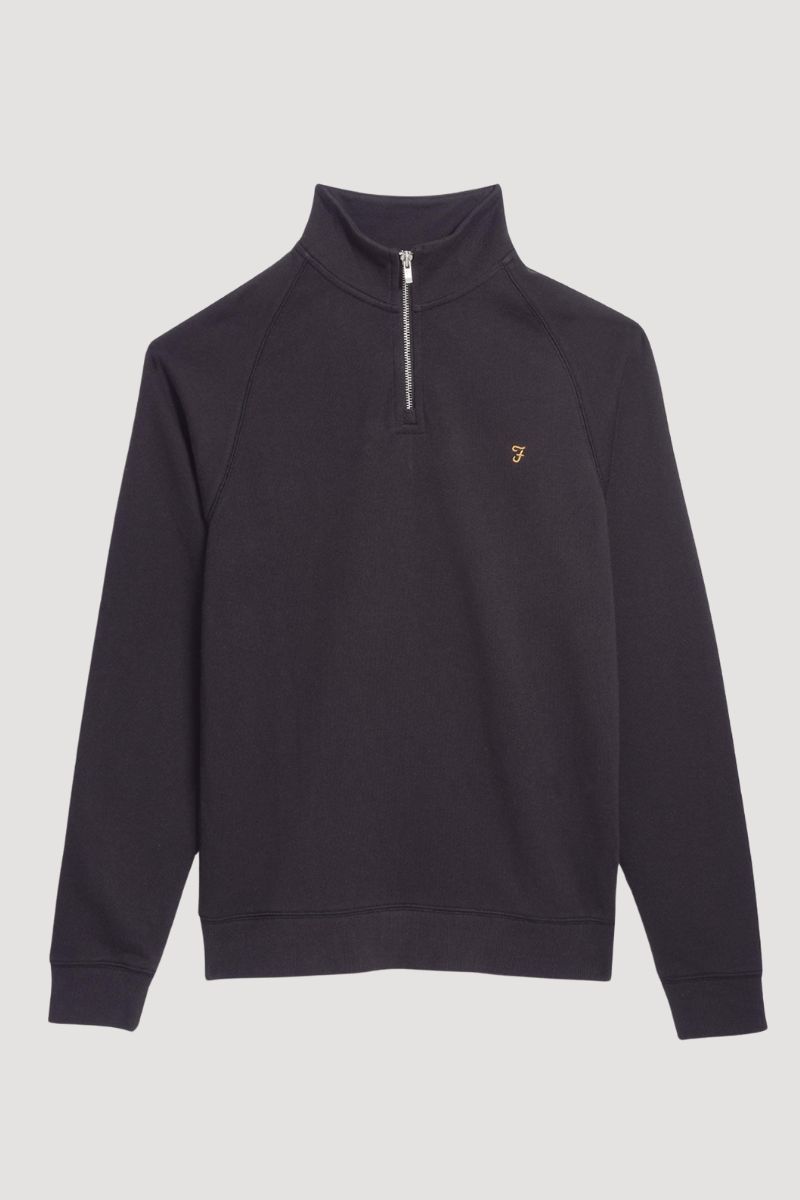Farah Jim 1/4 Zip Sweatshirt Black