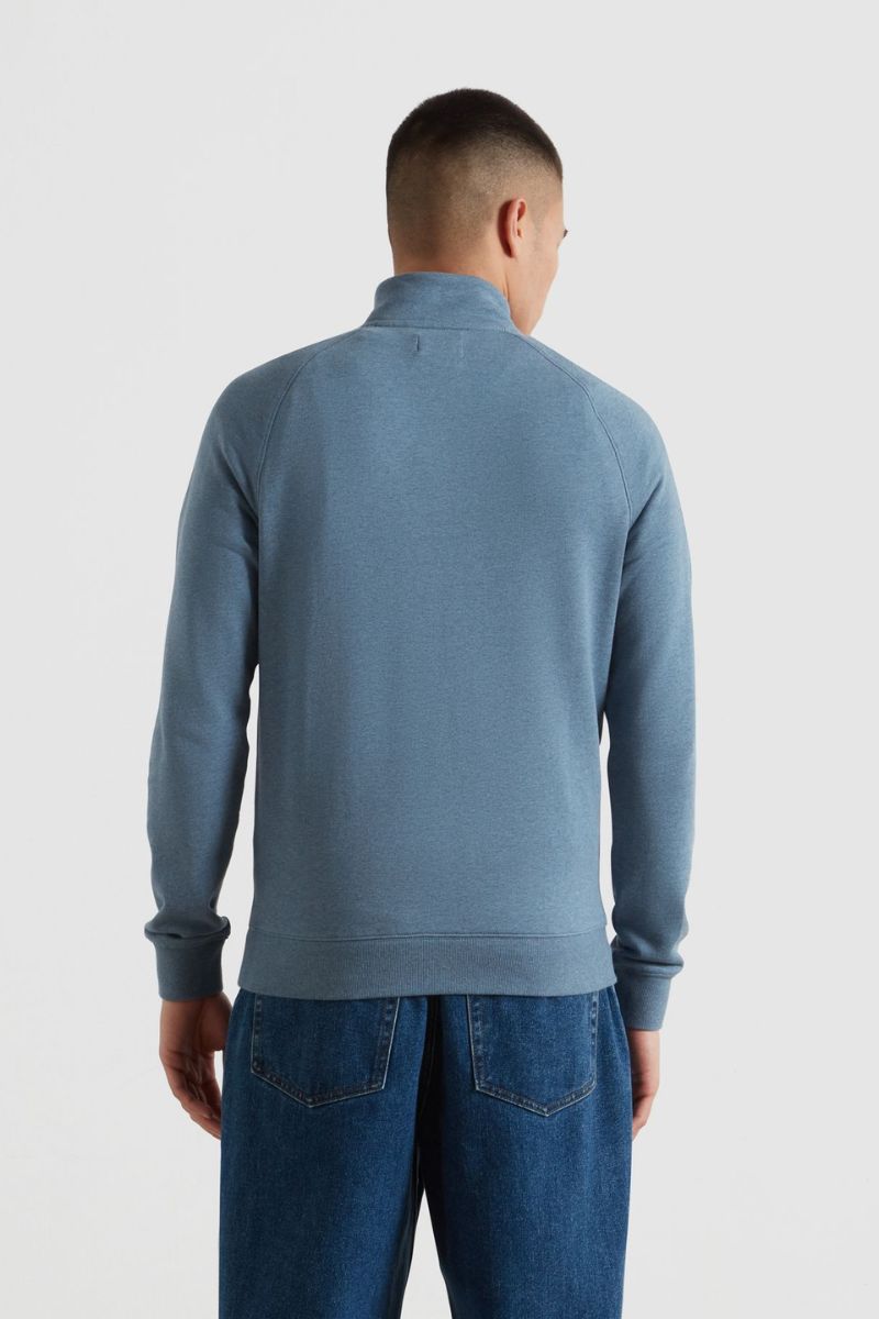 Farah Jim 1/4 Zip Sweatshirt Blue Tide