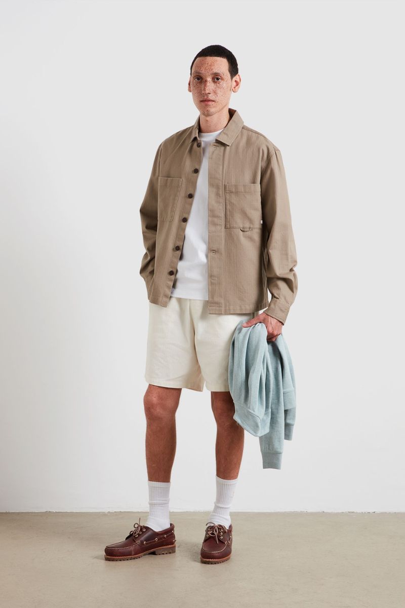 Farah Marshall Overshirt Ashen Taupe
