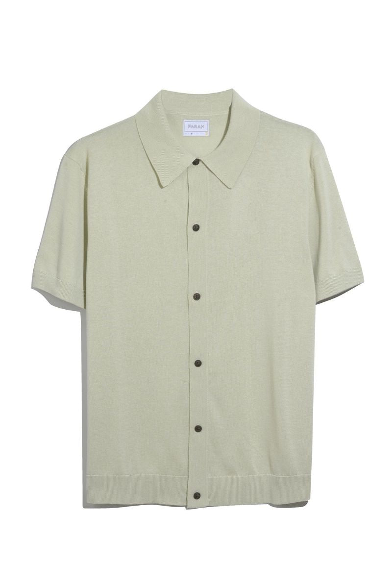Farah Poplar Knitted Polo Soft Green