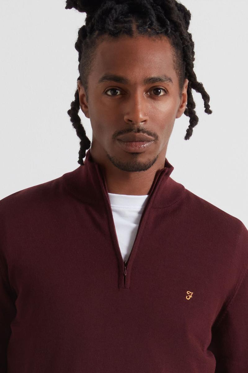 Farah Redchurch Merino Knit Bordeaux