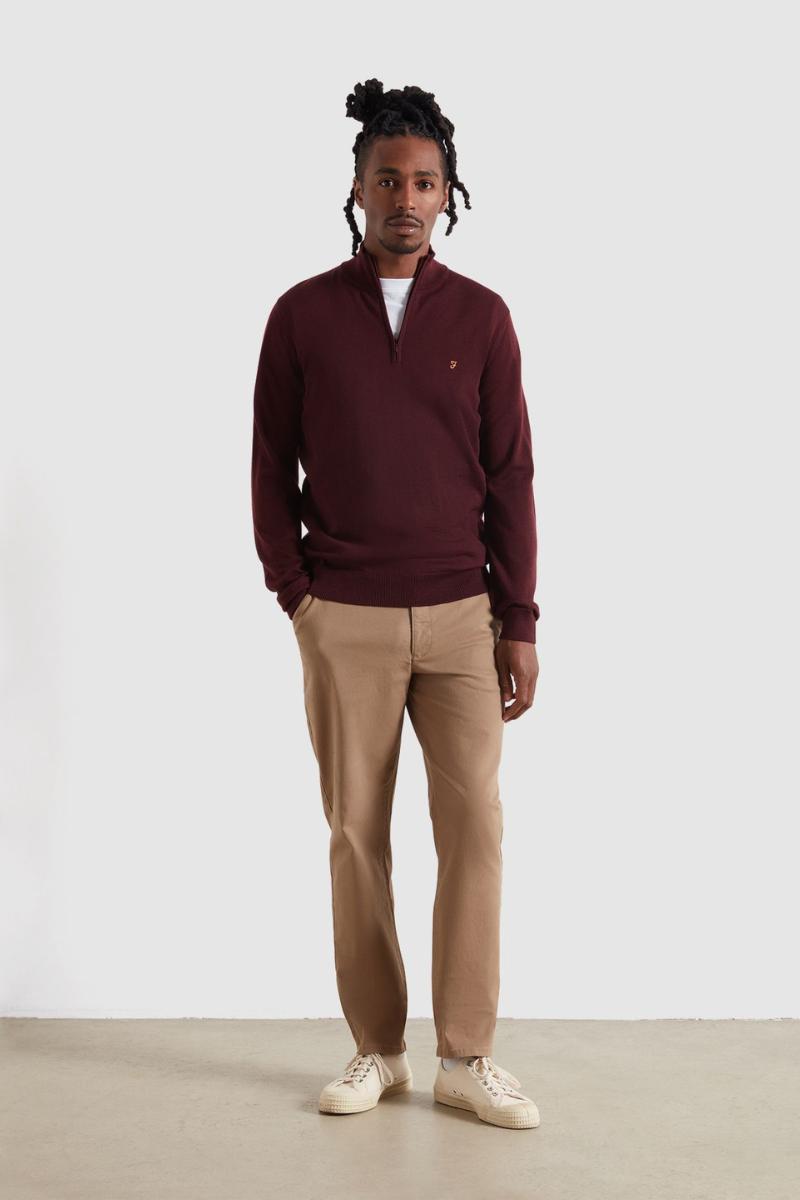 Farah Redchurch Merino Knit Bordeaux
