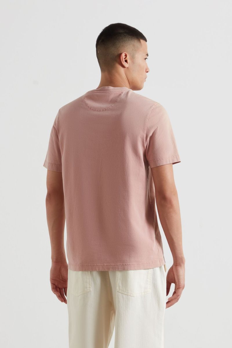 Farah Stacy Gmt Dye Pocket T-Shirt Dusty Red