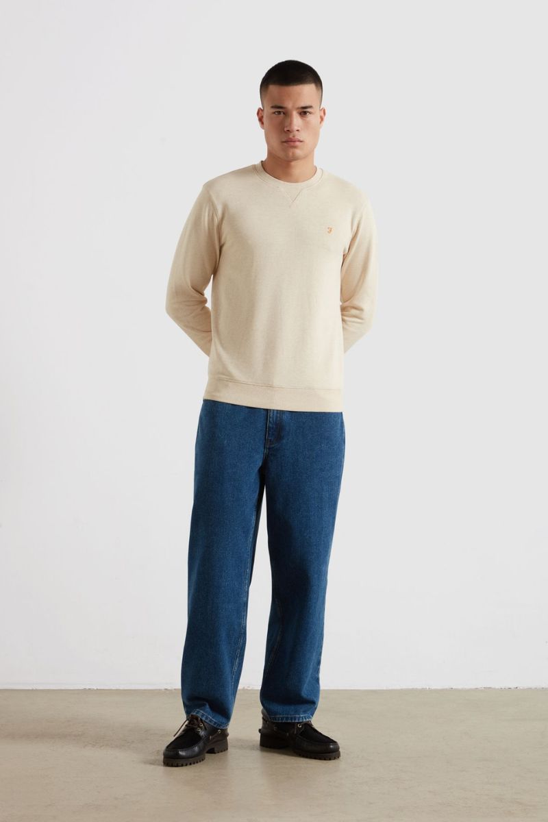 Farah Tim New Crew Birch Grey