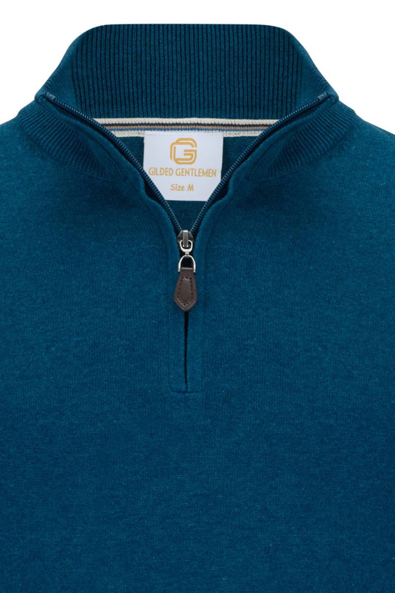 Gilded Gentlemen Harold 1/4 Zip Teal