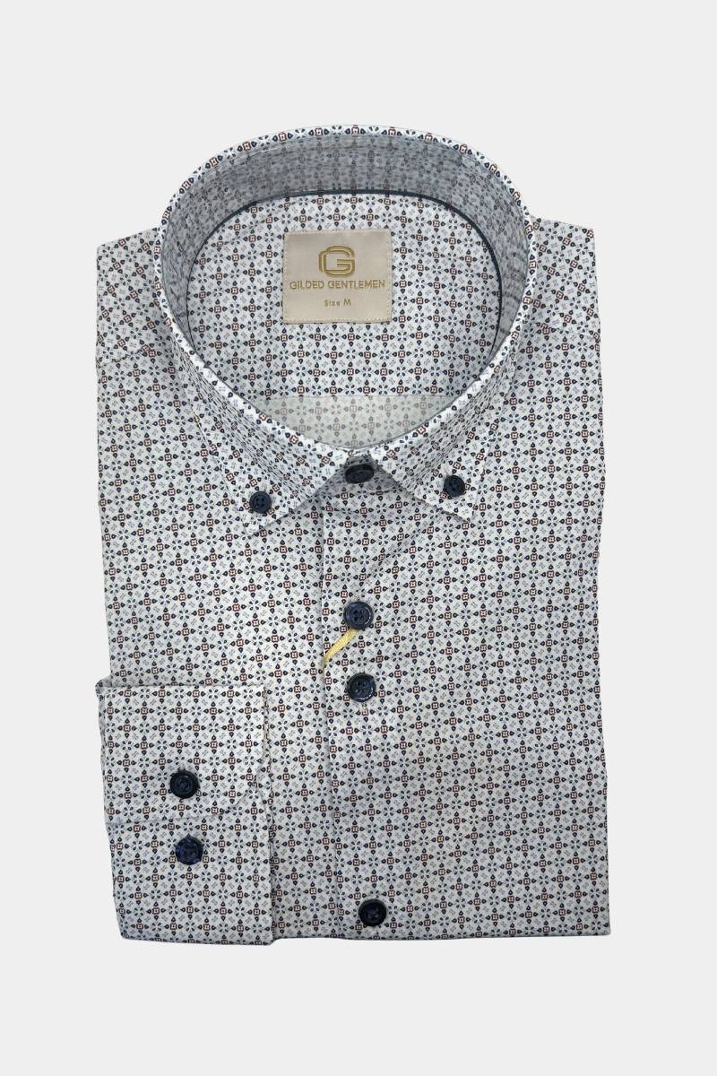 Gilded Gentlemen Print Shirt Col 4