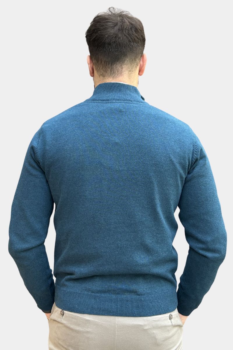 Gilded Gentlemen Harold 1/4 Zip Teal