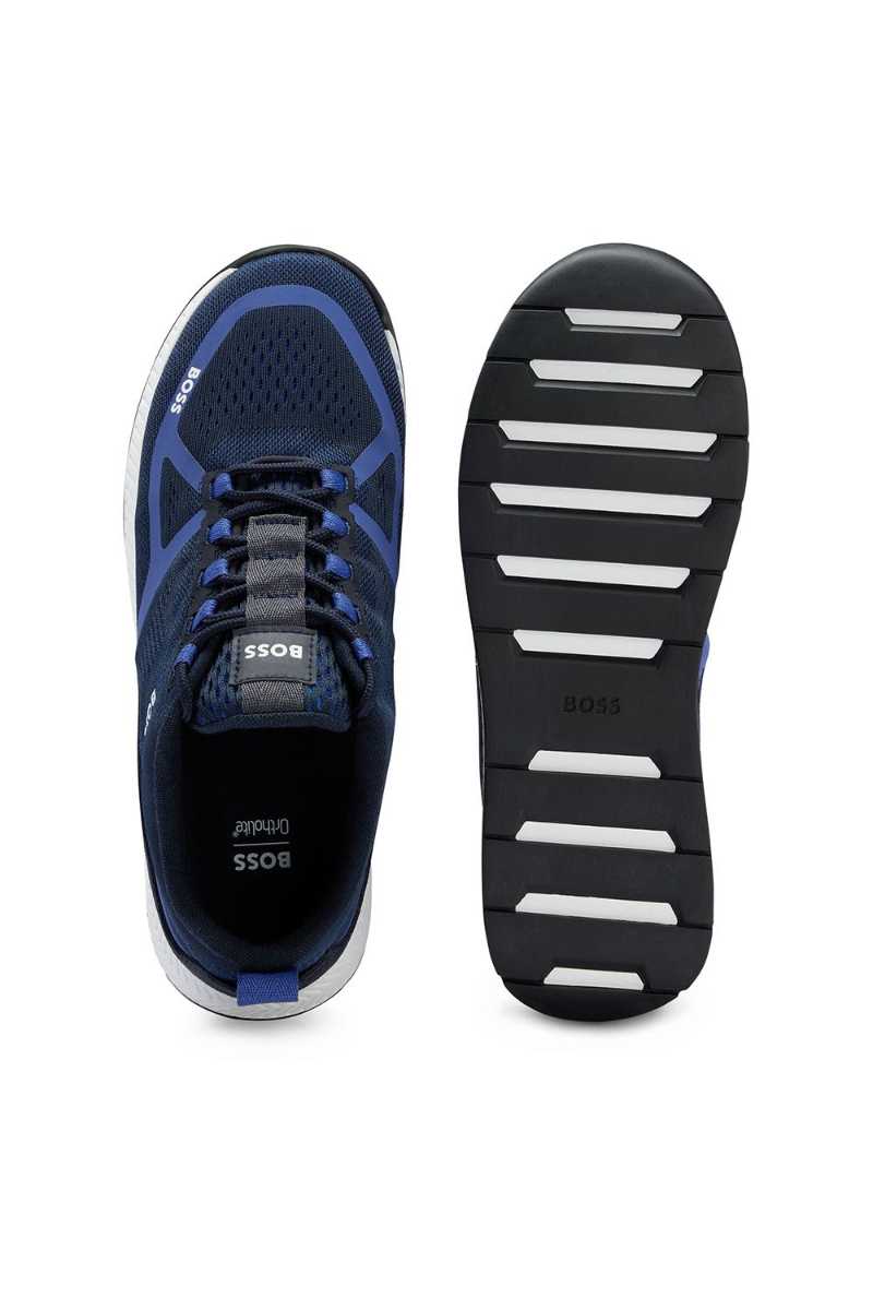 Hugo Boss Titanium Runners Open Blue