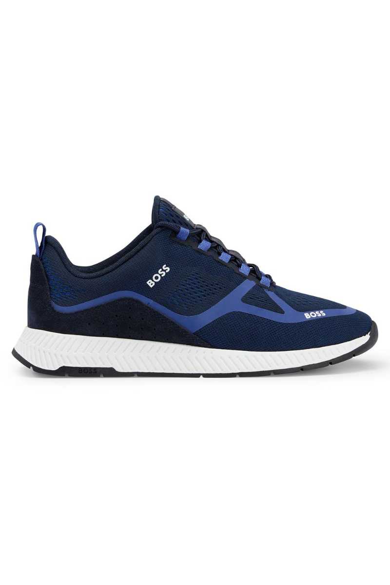 Hugo boss store trainers blue