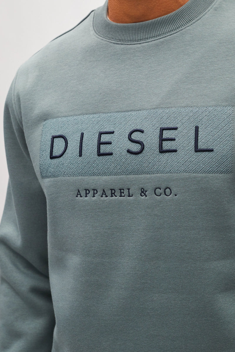 Diesel E26604MO Jan Regular Fit Organic Cotton Sweatshirt Green Meadow