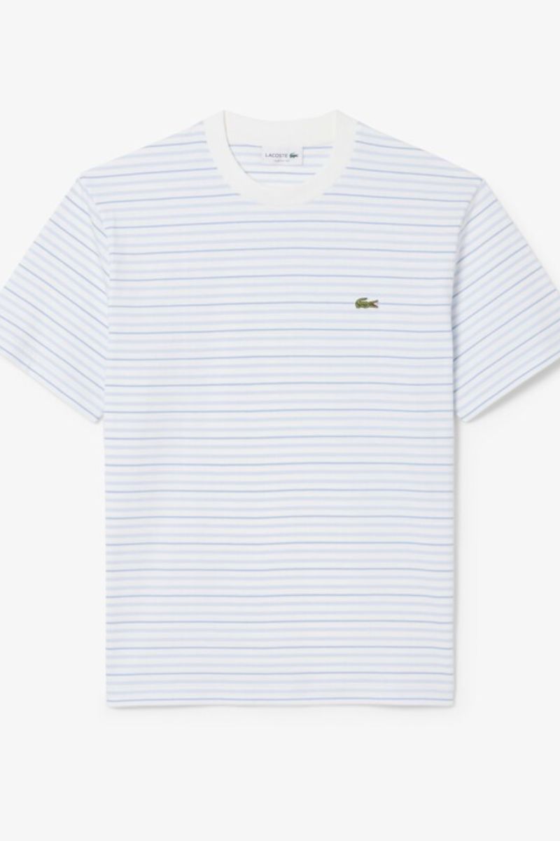 Lacoste 0874 Stripe T-Shirt Blue White