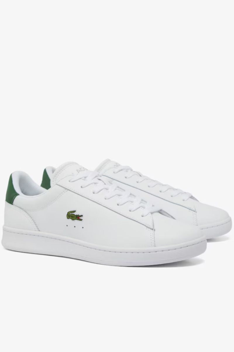 Lacoste Carnaby Set Leather Trainers White and Green