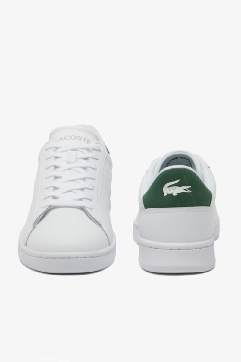 Lacoste Carnaby Set Leather Trainers White and Green