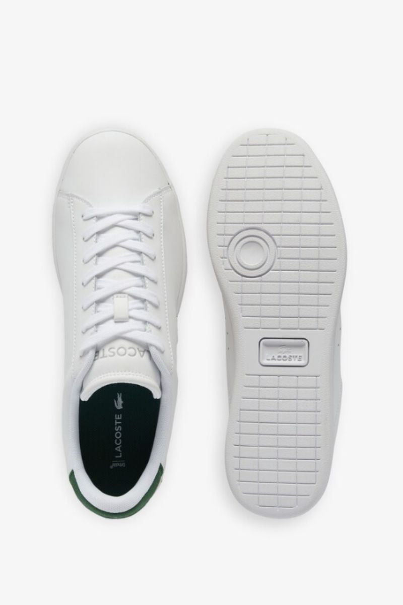Lacoste Carnaby Set Leather Trainers White and Green