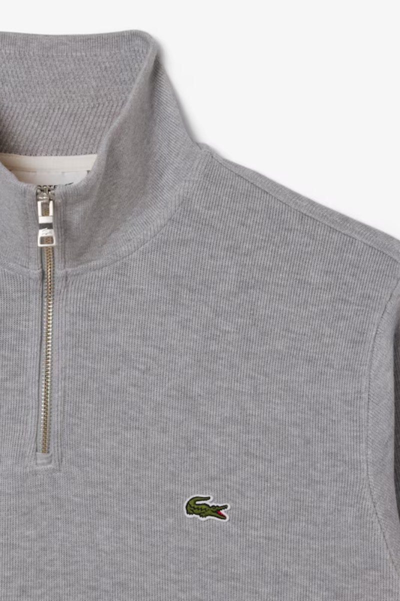 Lacoste SH1927 1/4 Zip Sweatshirt Silver