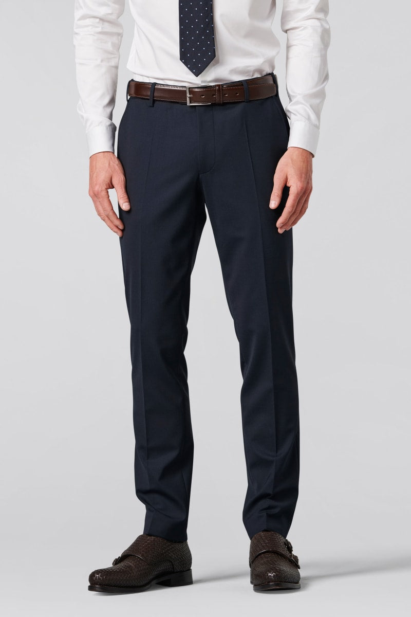 Meyer 9-344 Oslo Tropical Wool Trousers Navy