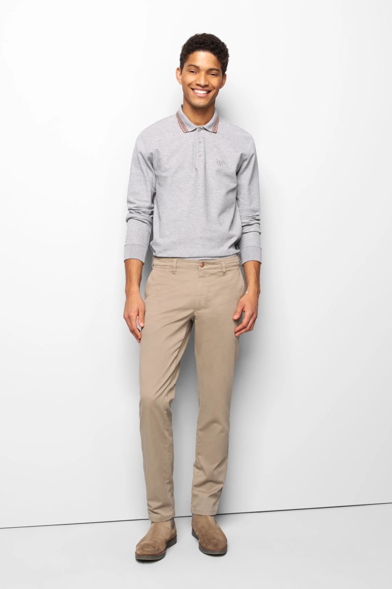 Meyer 9-6001 Regular Fit Cotton Chinos Beige