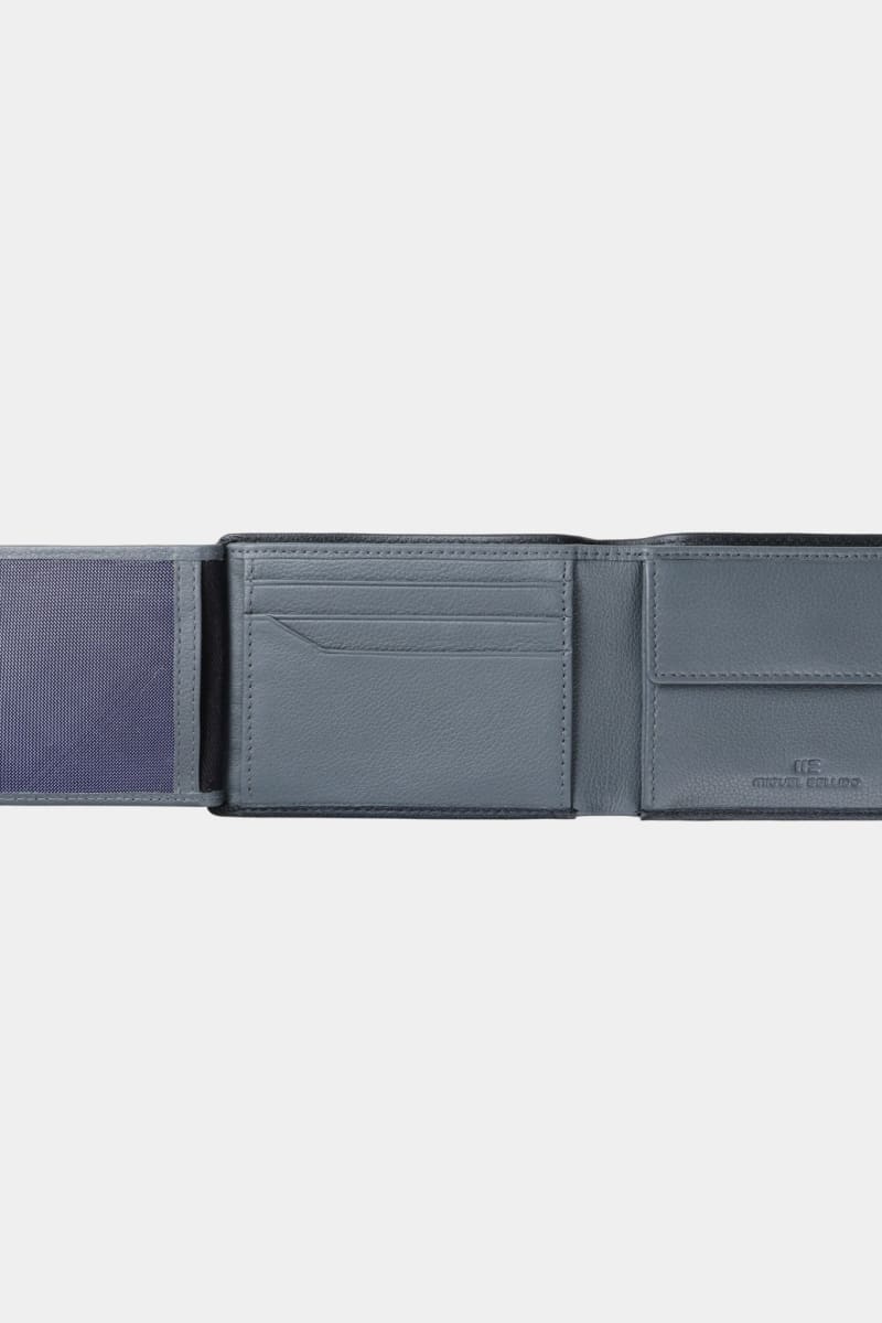 Miguel Bellido 11804 La Palma Leather Wallet with Coin Pocket Black
