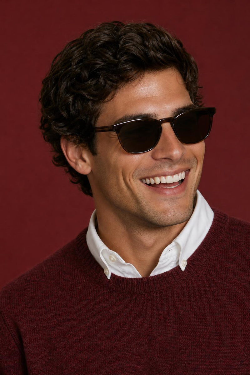 McGregor Regular Fit Lambswool Crew Neck Sweater Burgundy