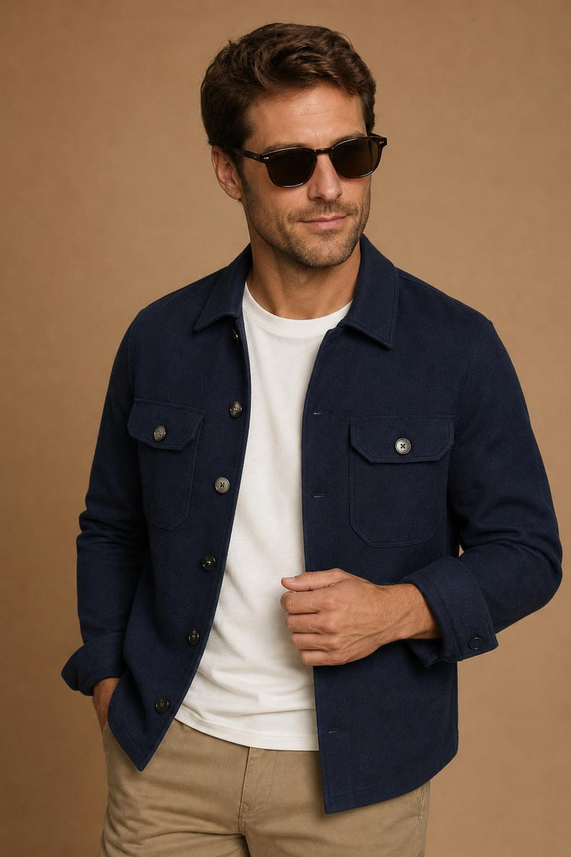McGregor Regular Fit Wool Blend Button Cardigan Navy