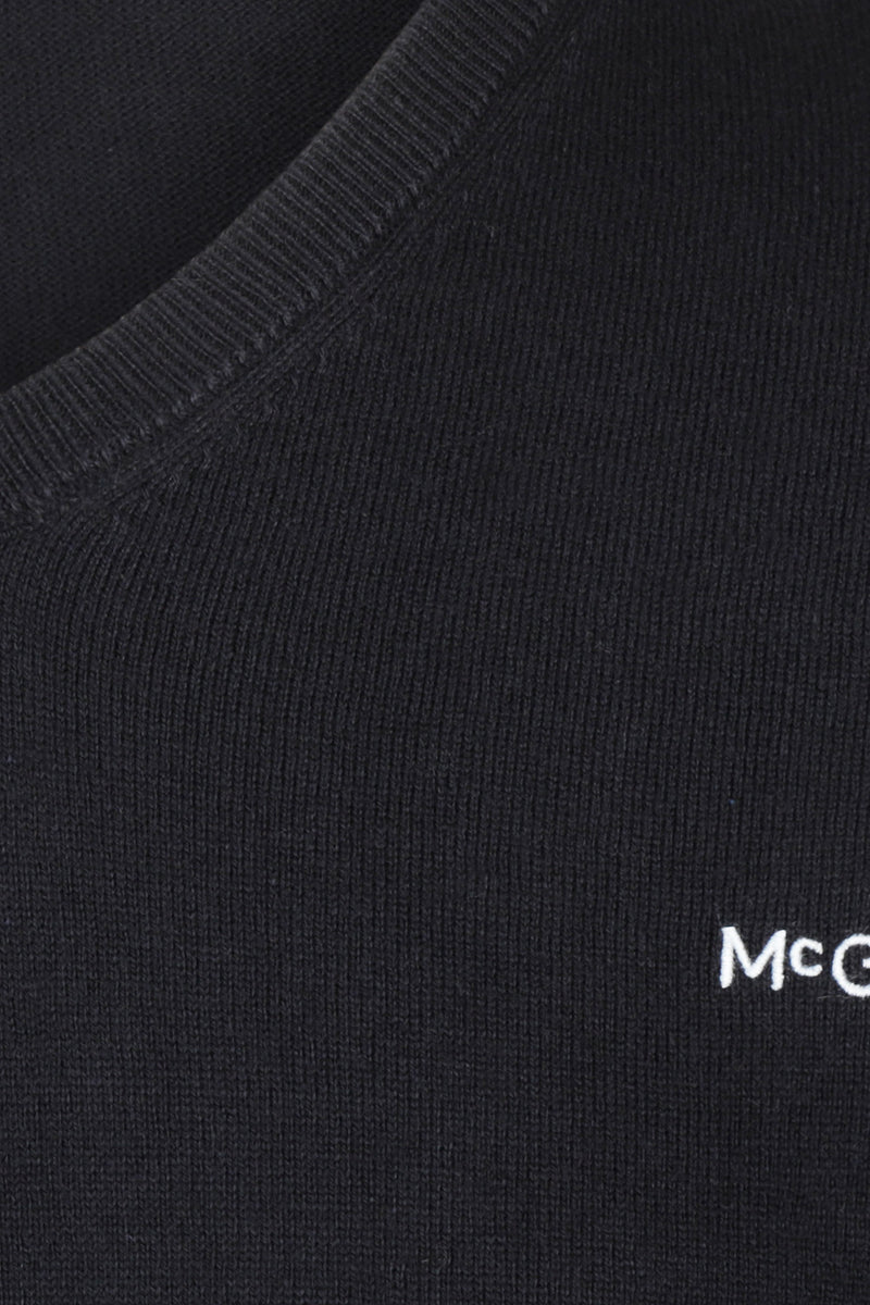 McGregor Regular Fit Cotton-Cashmere V-Neck Sweater Navy