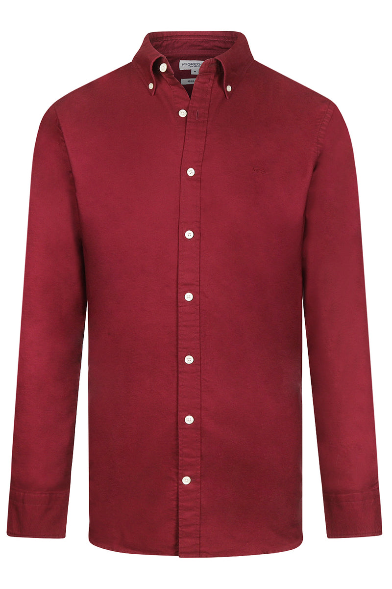 McGregor Regular Fit Oxford Stretch Shirt Burgundy