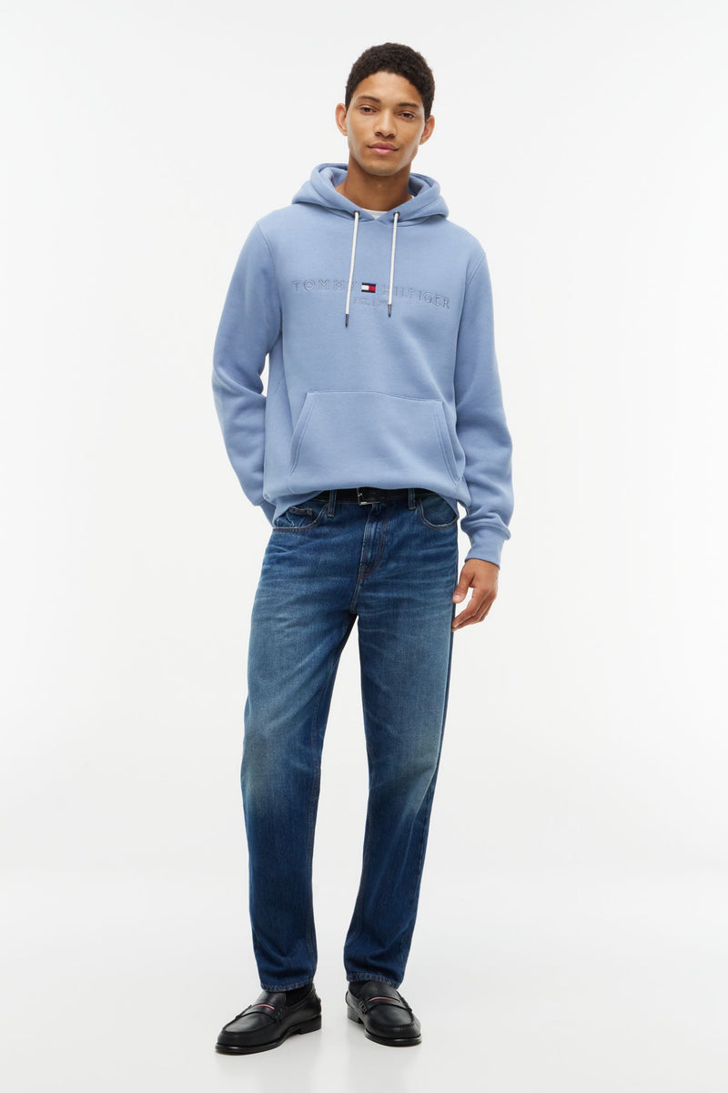 Tommy Hilfiger 11599 Logo Hoodie Brisk Blue