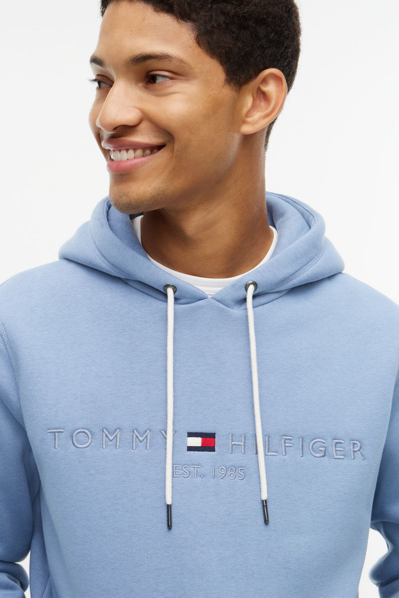 Tommy Hilfiger 11599 Logo Hoodie Brisk Blue