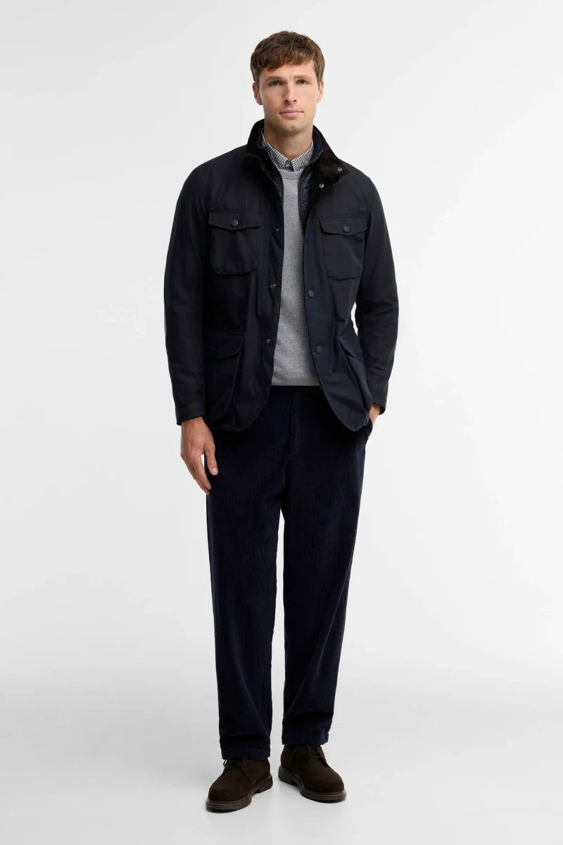 Barbour Ogston Wax Navy Jacket