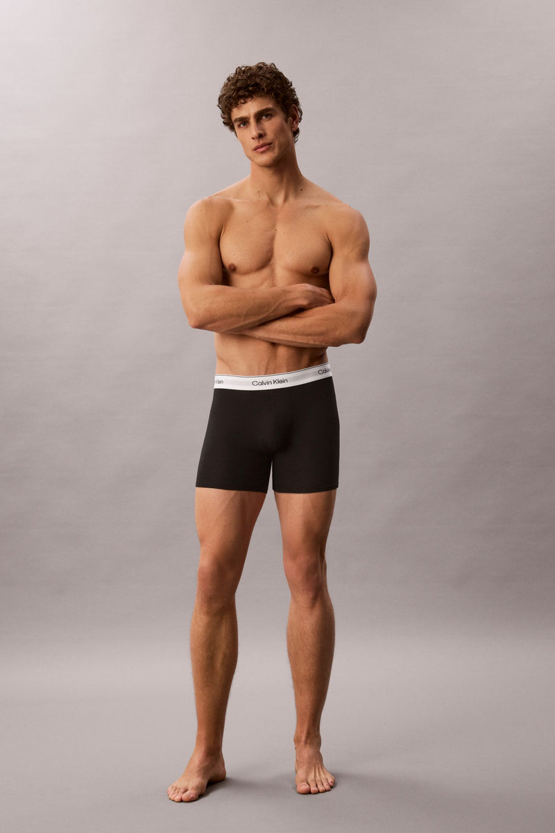 Calvin Klein 43944 Cotton Stretch Boxer Brief 3 Pack Black