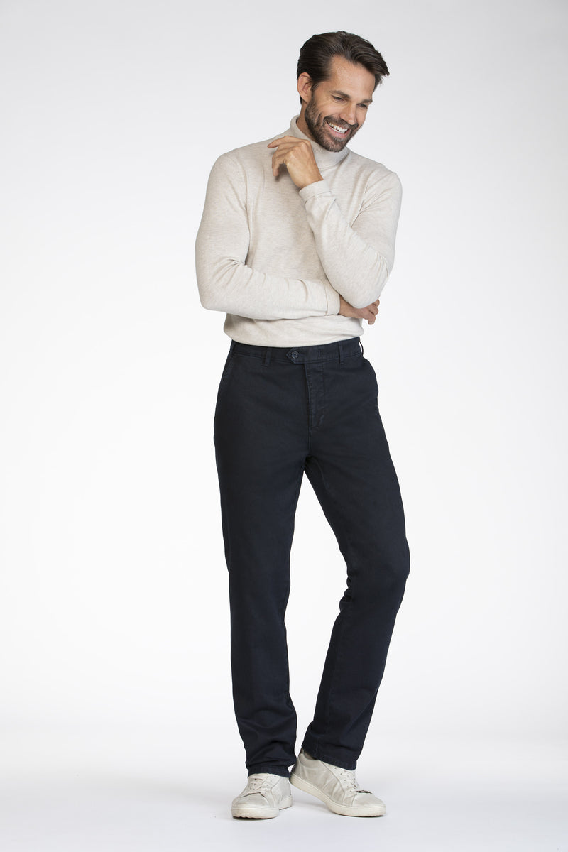 Bruhl 182310 Venice B Flat Front Cotton Stretch Chino Marine