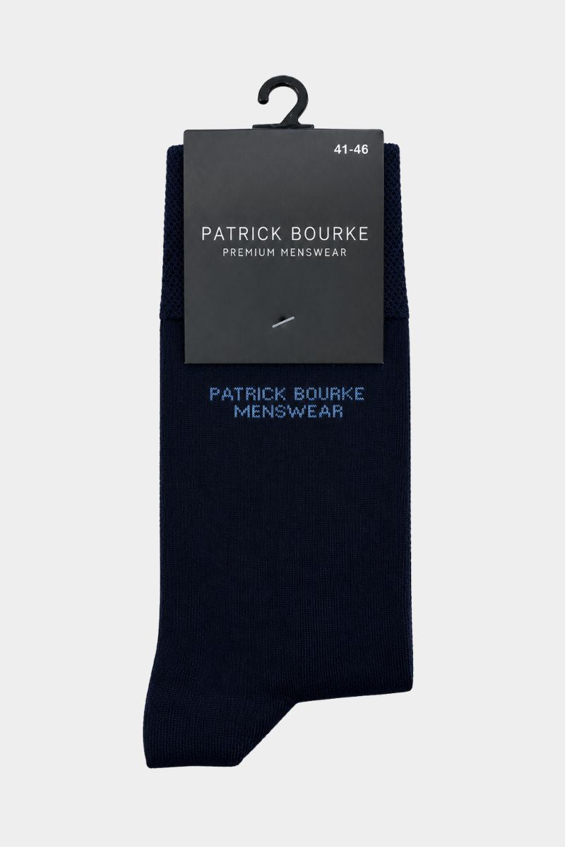 Patrick Bourke Branded Socks Navy