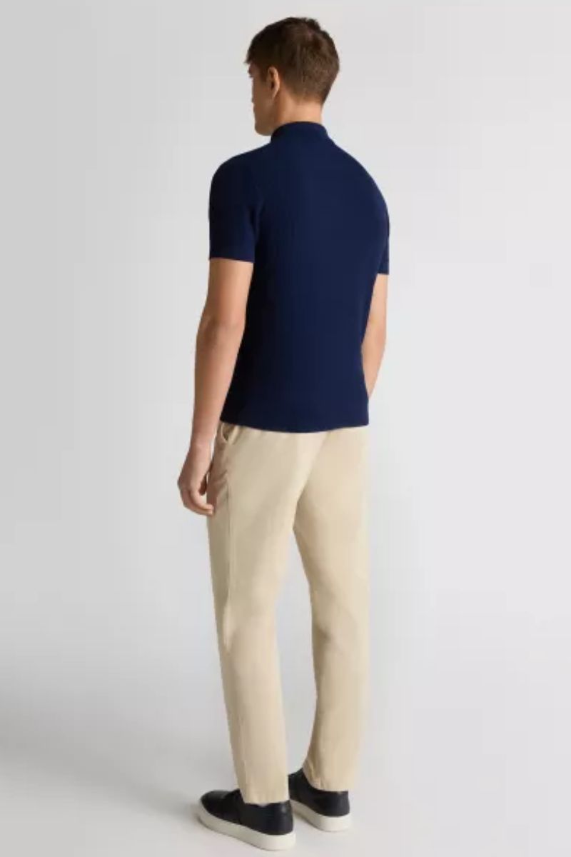Remus 58696 SS Knit Polo Dark Blue