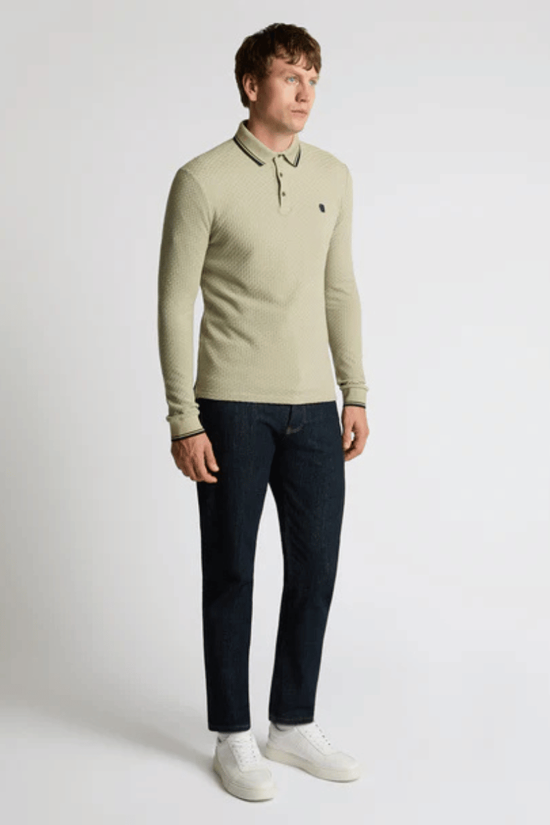 Remus 58862 Long Sleeve Beige Polo