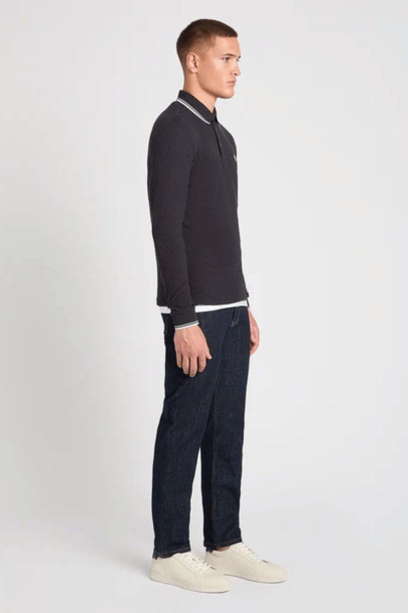 Remus 58862 Long Sleeve Navy Polo