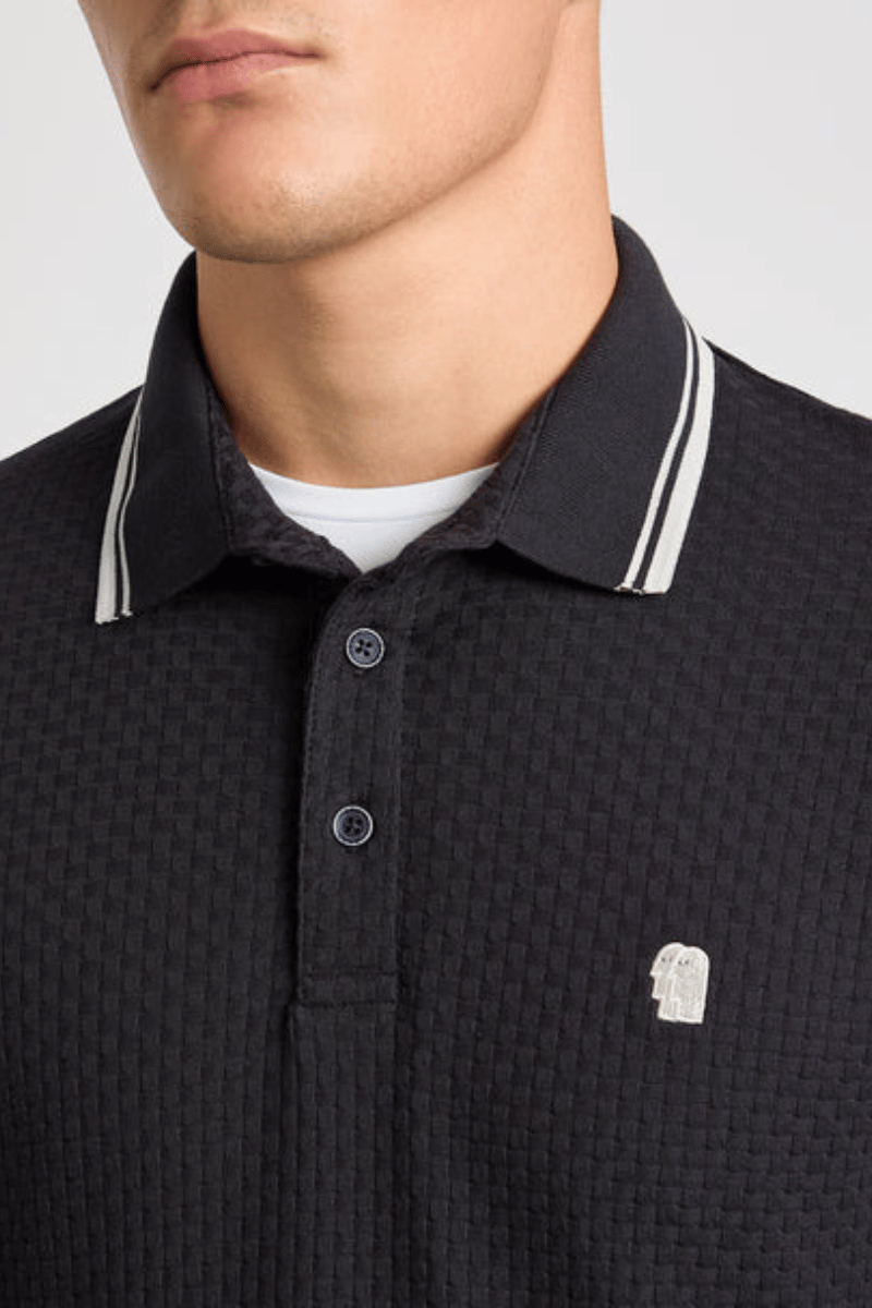 Remus 58862 Long Sleeve Navy Polo