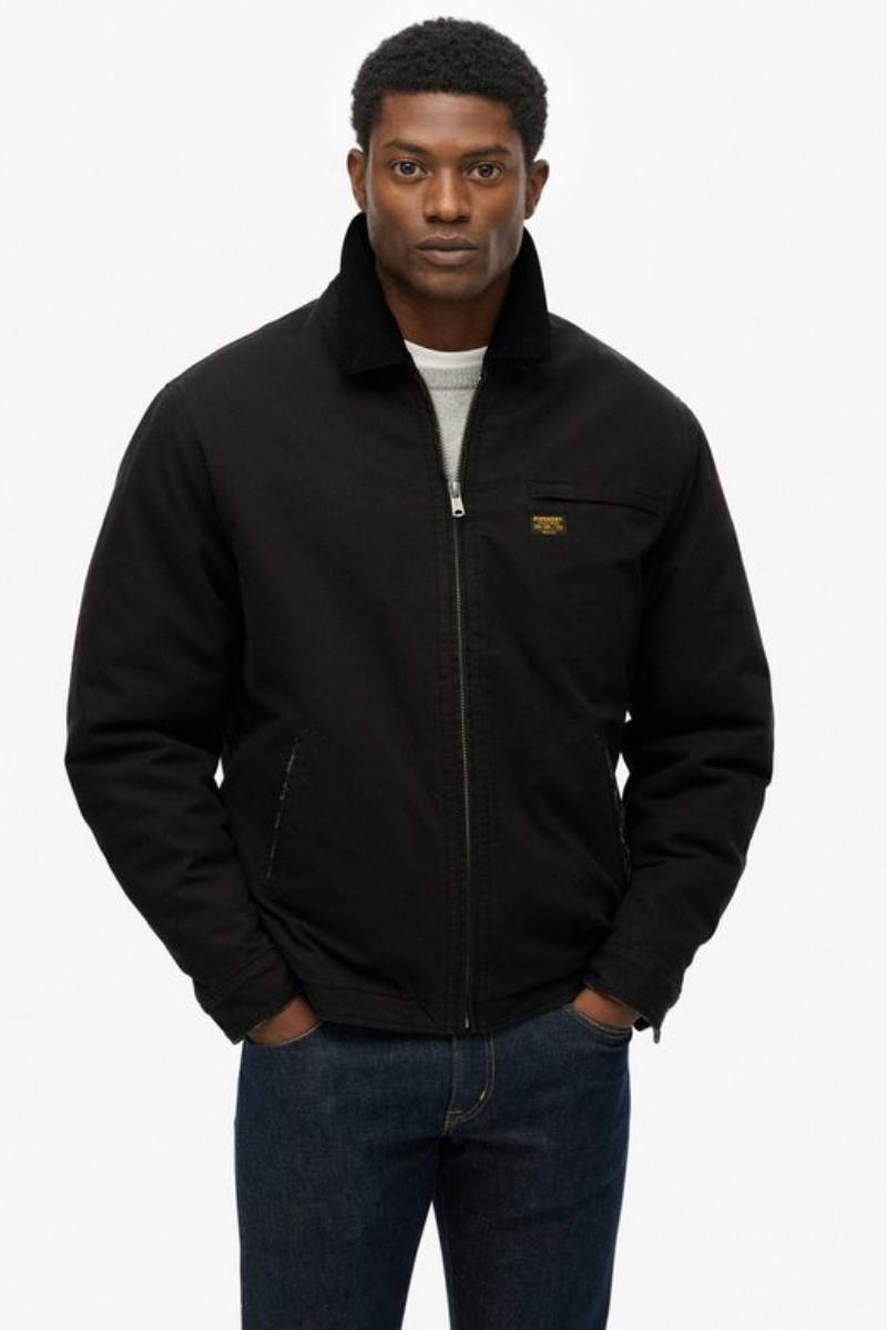 Superdry Cotton Canvas Ranch Jacket Black